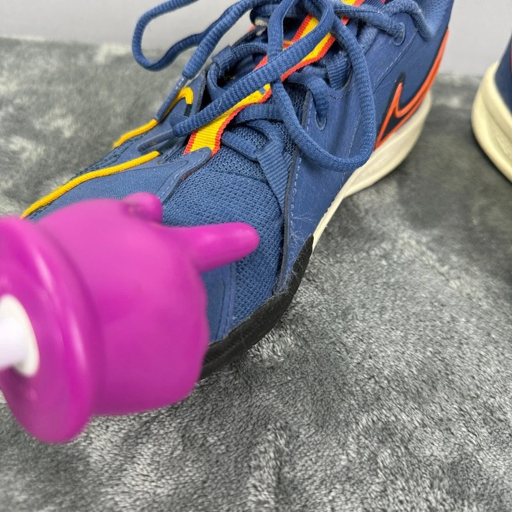 Nike Kids Basketball Shoes Blue‎ Orange Sneakers Athletic 6Y